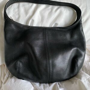 Coach Ergo Hobo Black Smooth Leather Shoulder Bag Vintage Classic